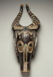 Zamle Antelope Mask, Guro Culture, Ivory Coast